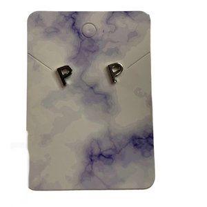 3 for $25 ?Silver p initial earrings